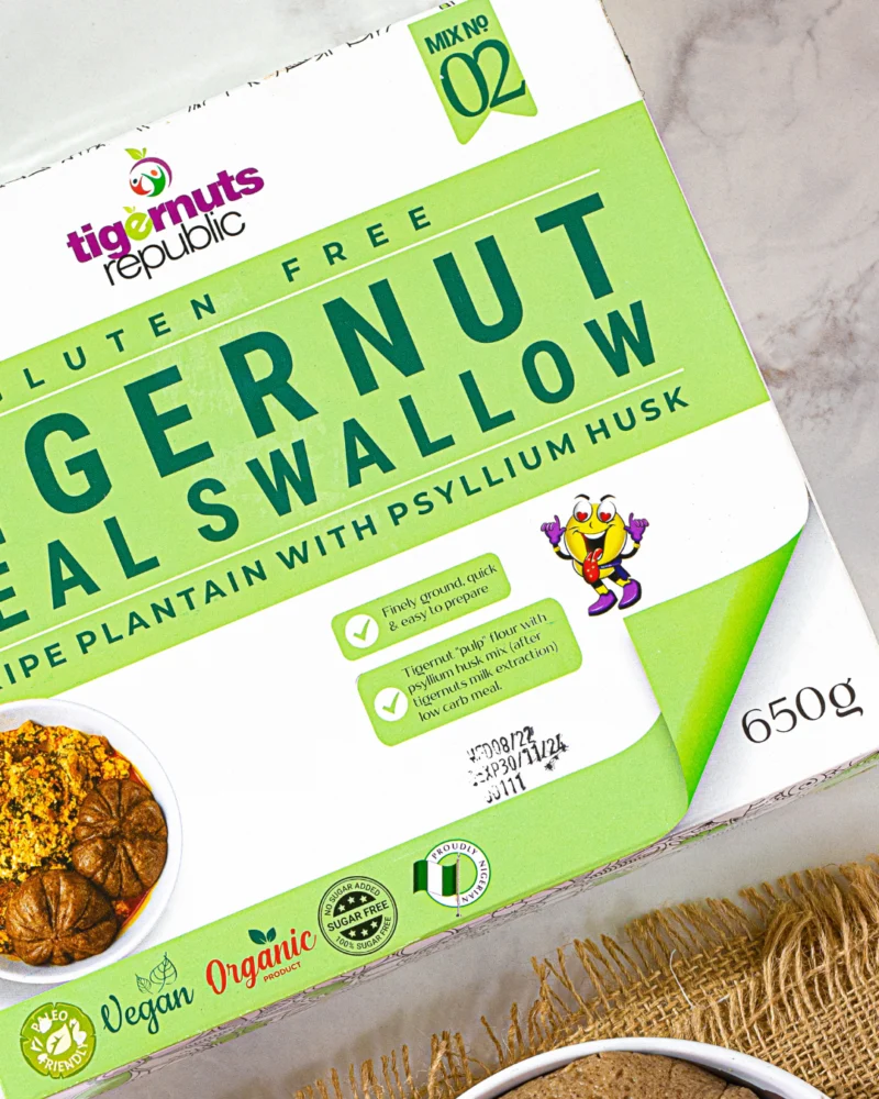 TIGERNUTS MEAL SWALLOW: UNRIPE PLANTAIN MIX