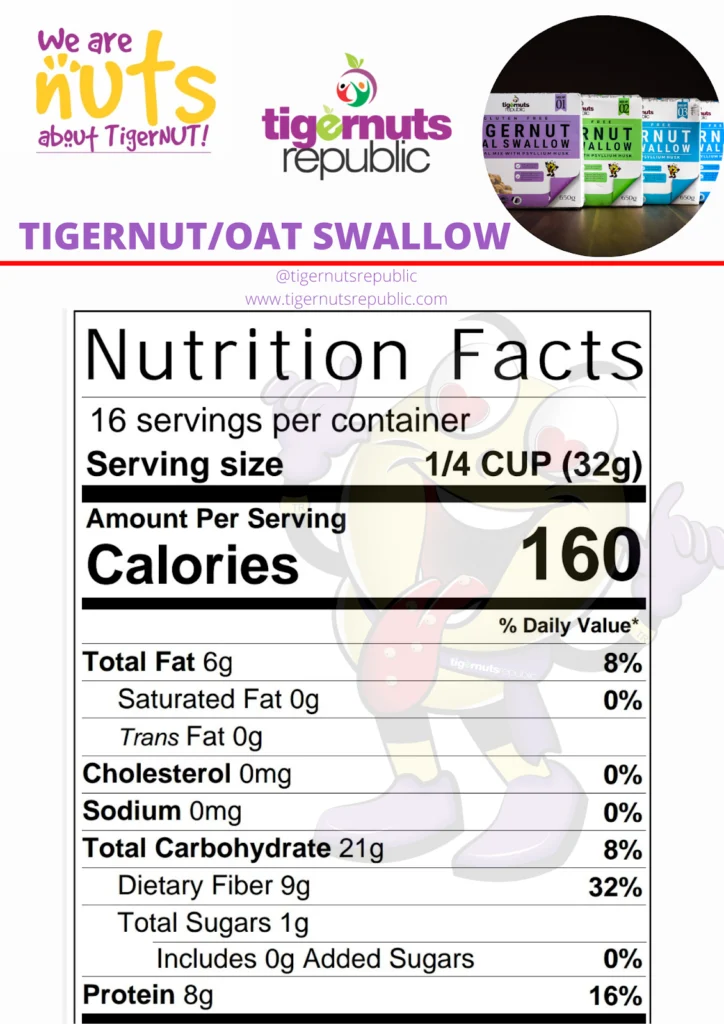 Tigernut oat swallow